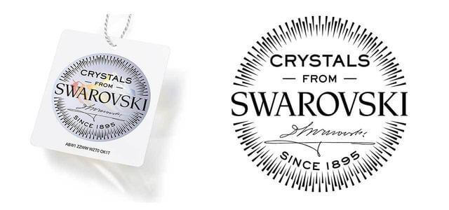 Hình ảnh tem niêm phong của hãng Swarovski trên bao bì sản phẩm (Nguồn: Internet)