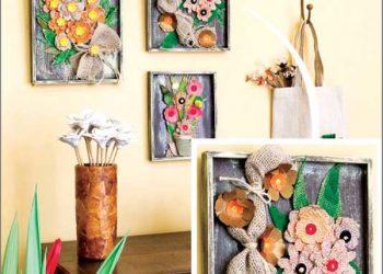 Biến vải thô thành tranh nổi độc đáo cho tổ ấm thêm xinh