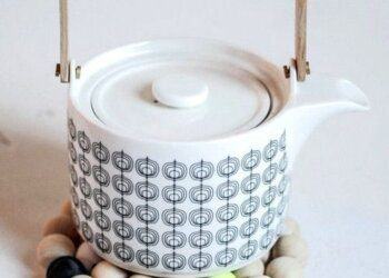 Cách làm miếng lót ấm chén từ hạt cườm gỗ